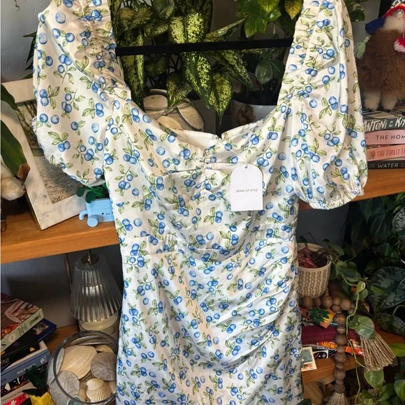 Song of Style Beverley Mini Dress in Blueberry Tart | Small, NWT - Picture 4 of 8